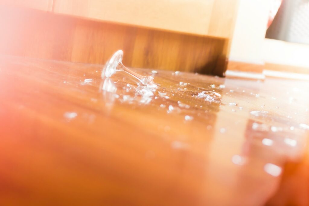 Water damage on a home surface